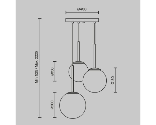 Подвесной светильник Maytoni MOD321PL-03G1