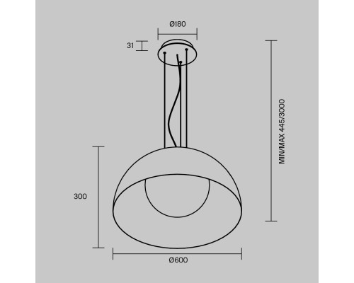 Подвесной светильник Maytoni MOD472PL-L33B3K