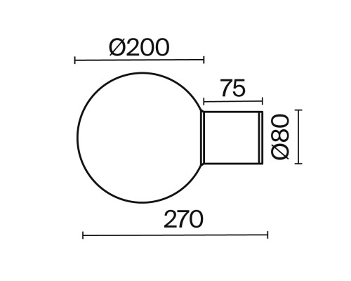 Настенный светильник (бра) Outdoor O598WL-01B1
