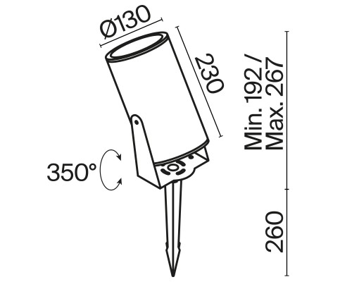 Ландшафтный светильник Outdoor O050FL-L30W3K