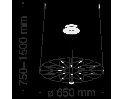 Подвесной светильник Maytoni MOD037PL-L16B