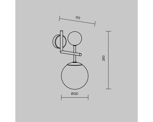 Настенный светильник (бра) Maytoni MOD436WL-01BS