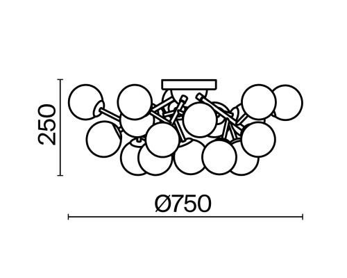 Потолочный светильник Maytoni MOD545CL-20B