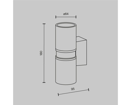 Настенный светильник (бра) Outdoor O582WL-02BS