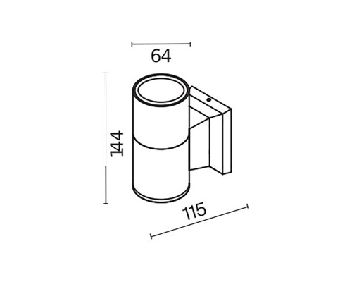 Настенный светильник (бра) Outdoor O574WL-01GR