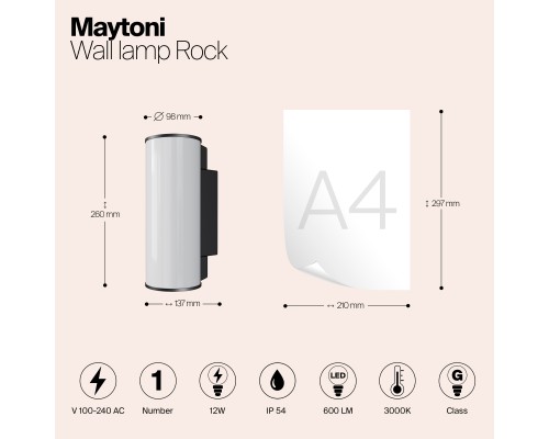 Настенный светильник (бра) Outdoor O434WL-L12GF3K