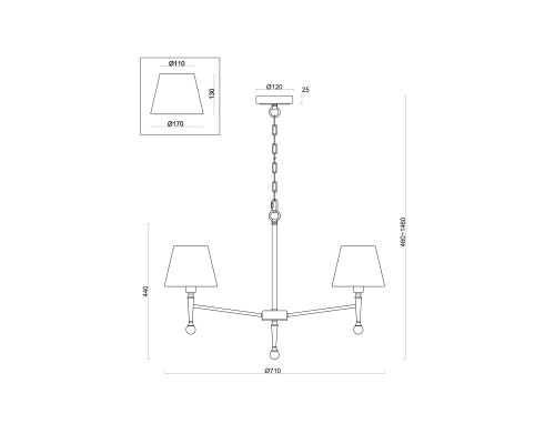 Подвесной светильник Freya FR2190PL-05N