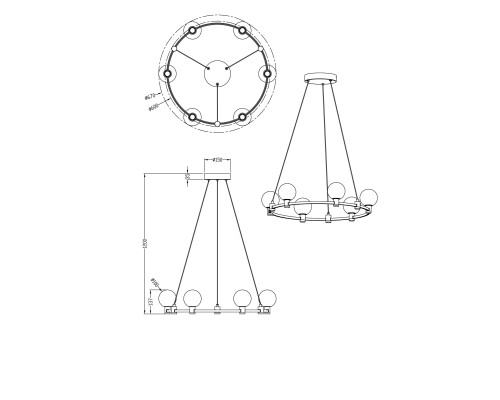Подвесная светодиодная люстра Freya Urban FR4005PL-06B1