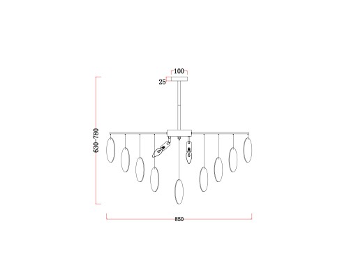 Потолочная люстра Freya Porto FR5104PL-08BS