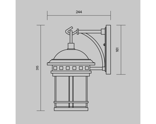 Настенный светильник (бра) Outdoor O031WL-01BR