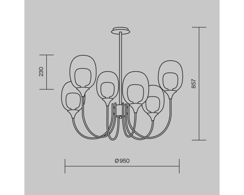 Подвесной светильник Maytoni MOD016PL-06BS