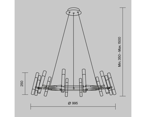 Подвесной светильник Maytoni MOD031PL-24B