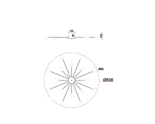Потолочный светильник Freya FR5242CL-16BS