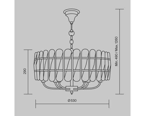 Подвесной светильник Maytoni MOD122PL-06BS