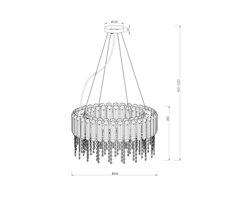 Подвесной светильник Maytoni MOD097PL-08CH
