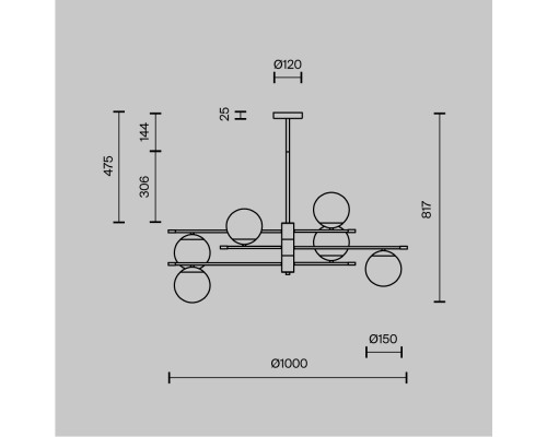 Подвесной светильник Maytoni MOD048PL-06G