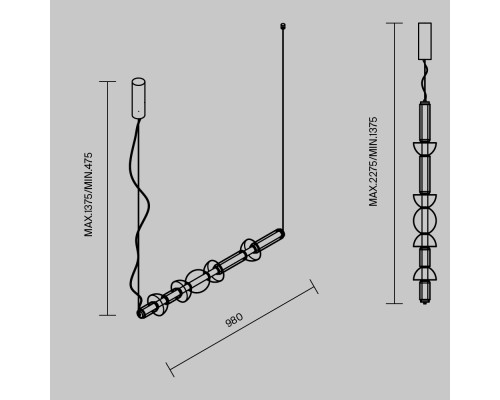 Подвесной светильник Maytoni MOD210PL-L39B3K