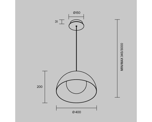Подвесной светильник Maytoni MOD472PL-L20B3K
