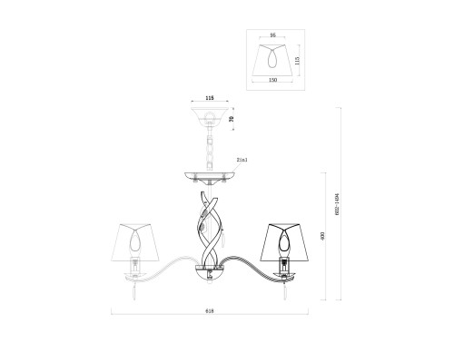 Люстра Freya FR2001PL-05G