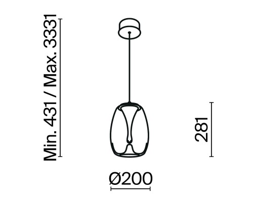 Подвесной светильник Maytoni MOD282PL-L8G3K1