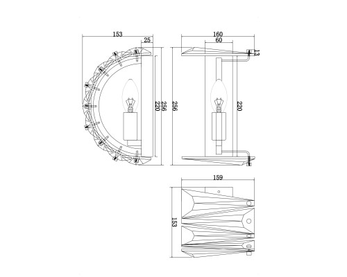 Настенный светильник (бра) Maytoni MOD043WL-01CH