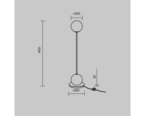 Напольный светильник (торшер) Maytoni MOD427FL-L20B3K