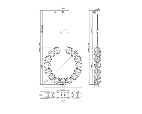 Подвесной светильник Maytoni MOD555PL-L23CH5K