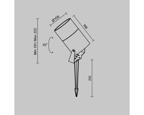 Ландшафтный светильник Outdoor O050FL-L15GR3K1