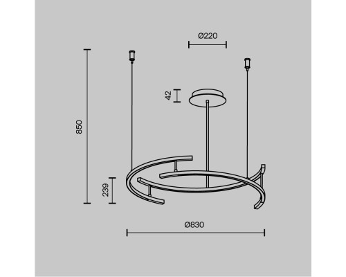 Подвесной светильник Maytoni MOD016PL-L52BK