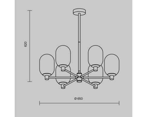 Подвесной светильник Freya FR1012PL-06BS