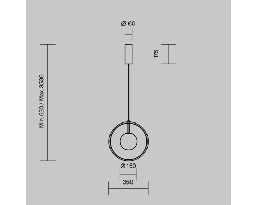 Подвесной светильник Maytoni MOD407PL-L12B3K1