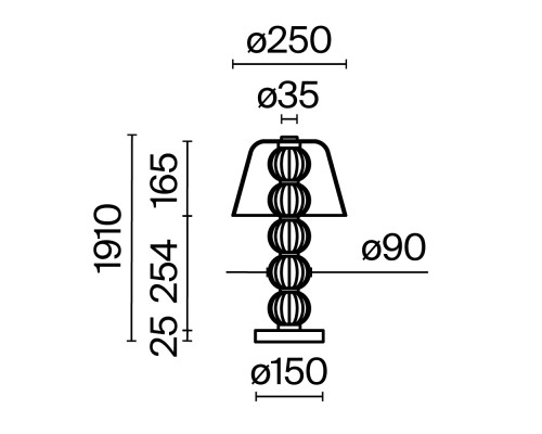 Настольный светильник Maytoni MOD555TL-L8G3K