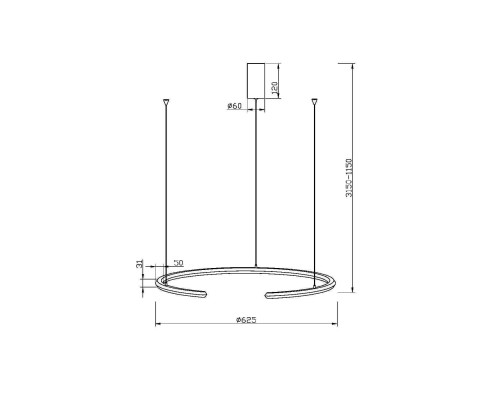 Подвесной светильник Maytoni MOD276PL-L20W3K