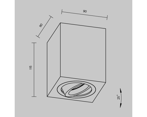 Потолочный светильник Technical C017CL-01B