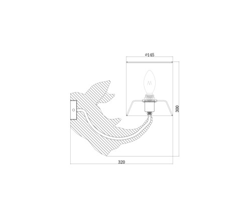 Настенный светильник (бра) Maytoni MOD470WL-01W