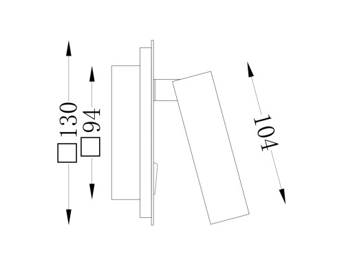 Настенный светильник (бра) Technical C175-WL-01-6W-MG