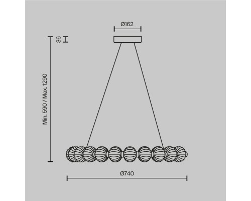 Подвесной светильник Maytoni MOD555PL-L26CH4K