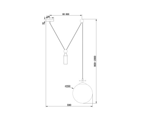 Подвесной светильник Freya FR5221PL-01BS