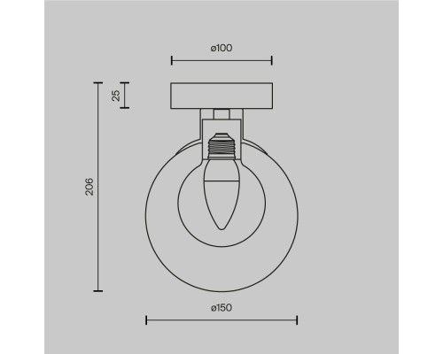 Настенный светильник (бра) Maytoni MOD521WL-01G1