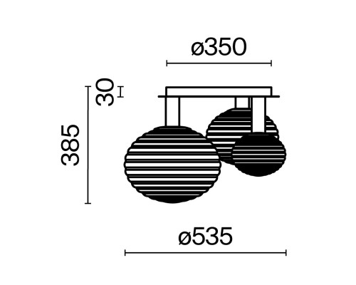 Потолочный светильник Maytoni MOD268CL-03B
