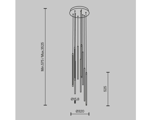 Подвесной светильник Maytoni MOD236PL-L54BS3K