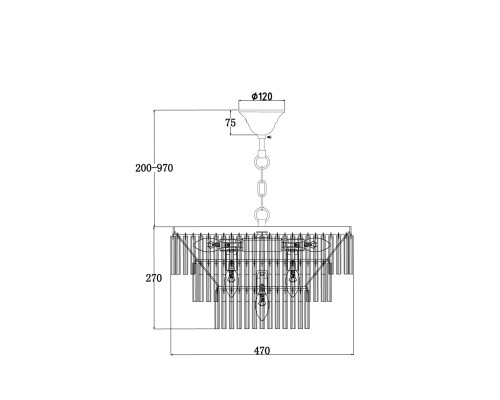 Подвесной светильник Maytoni MOD093PL-09BS