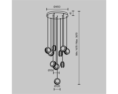 Подвесной светильник Maytoni MOD361PL-L41BS3K