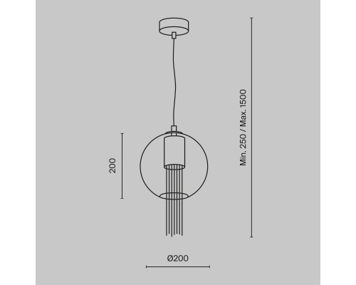 Подвесной светильник Maytoni P095PL-01BZ