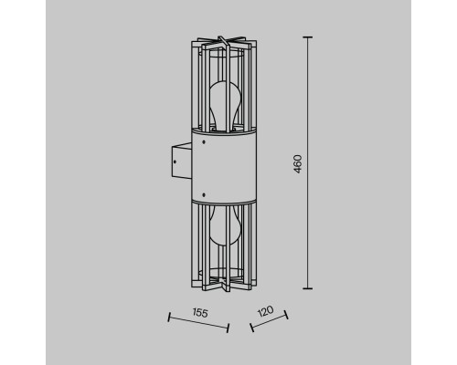 Настенный светильник (бра) Outdoor O453WL-02GF