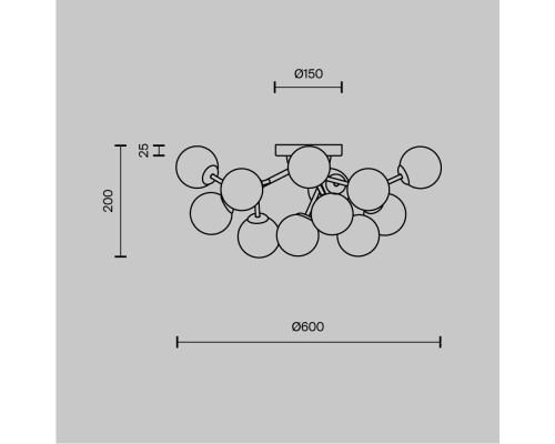 Потолочный светильник Maytoni MOD545CL-12B