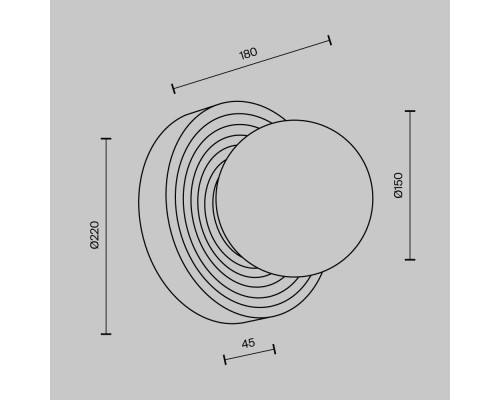 Настенный светильник (бра) Maytoni MOD403WL-01GR