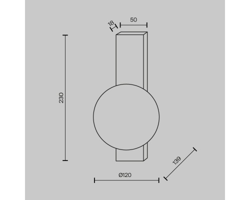 Настенный светильник (бра) Maytoni MOD470WL-01BS