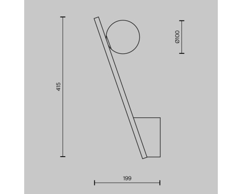 Настенный светильник (бра) Maytoni MOD175WL-01G