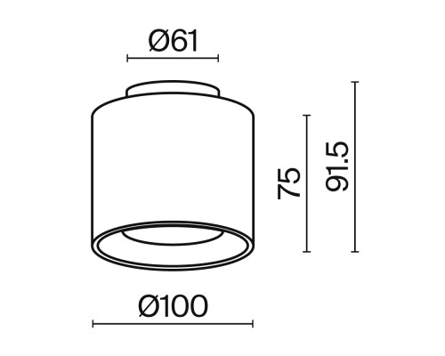 Потолочный светильник Technical C009CW-L12B
